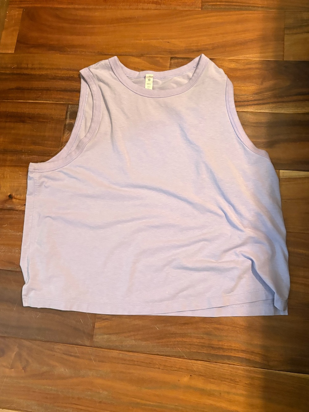 Lululemon Classic-Fit Cotton Blend Tank Lavender Dew Size 12 (1464)